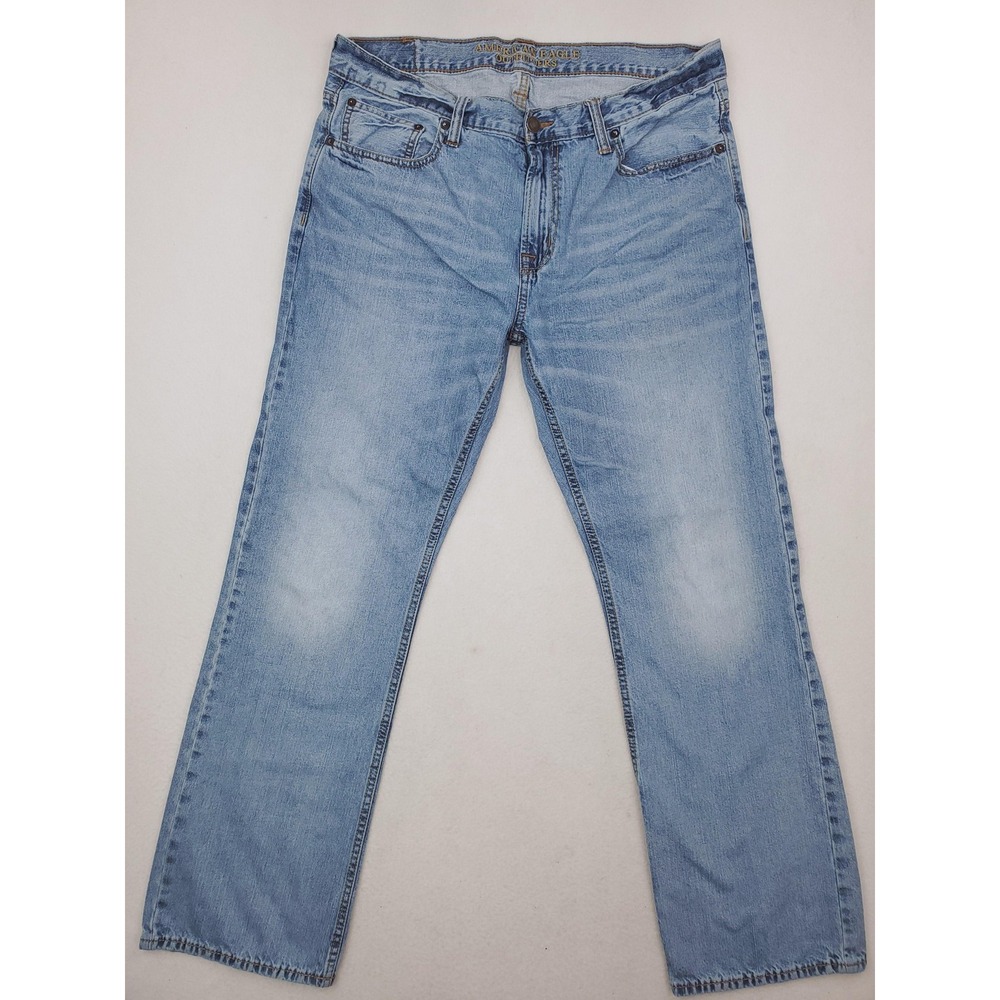 American Eagle Jeans Mens 36x34 Blue Original Boot Bootcut Denim Pants Light